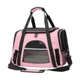 thumbnail image 1 of Bolsa de transporte para mascotas, transpirable, para viajes, para gatitos, cachorros y perros pequeños. Rosa, 1 of 8