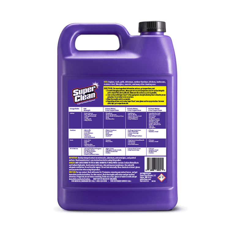 1 Gallon Tough Task Cleaner Degreaser, Full Concentrate All Purpose  Cleaner, Biodegradable & Phosphate Free by Super Clean
