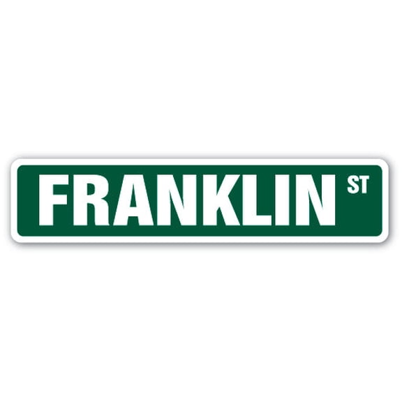FRANKLIN Street Sign Childrens Name Room Sign | Indoor/Outdoor |  36" Wide
