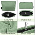 thumbnail image 4 of 2 pcs Bolsa de Cosméticos de Pana Estética Bolsa de Maquillaje Cosmetiquera para Maquillaje Neceser Mujer Portátil Cosméticos para Viajar Bolsas de Mujer (Verde), 4 of 4