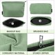 thumbnail image 4 of 2 pcs Bolsa de Cosméticos de Pana Estética Bolsa de Maquillaje Cosmetiquera para Maquillaje Neceser Mujer Portátil Cosméticos para Viajar Bolsas de Mujer (Verde), 4 of 4