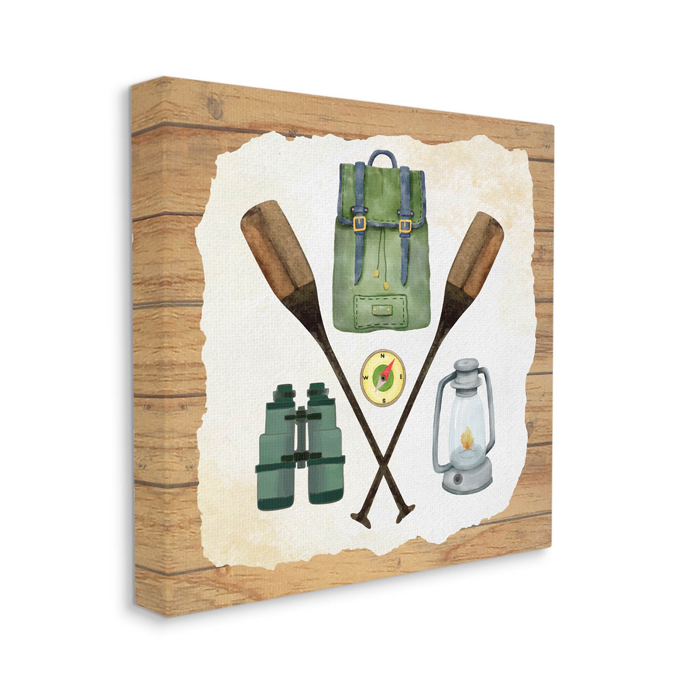 Stupell Industries Camping Equipment Adventure Graphic Art Gallery Wrapped Canvas Print Wall Art, Design by ND Art