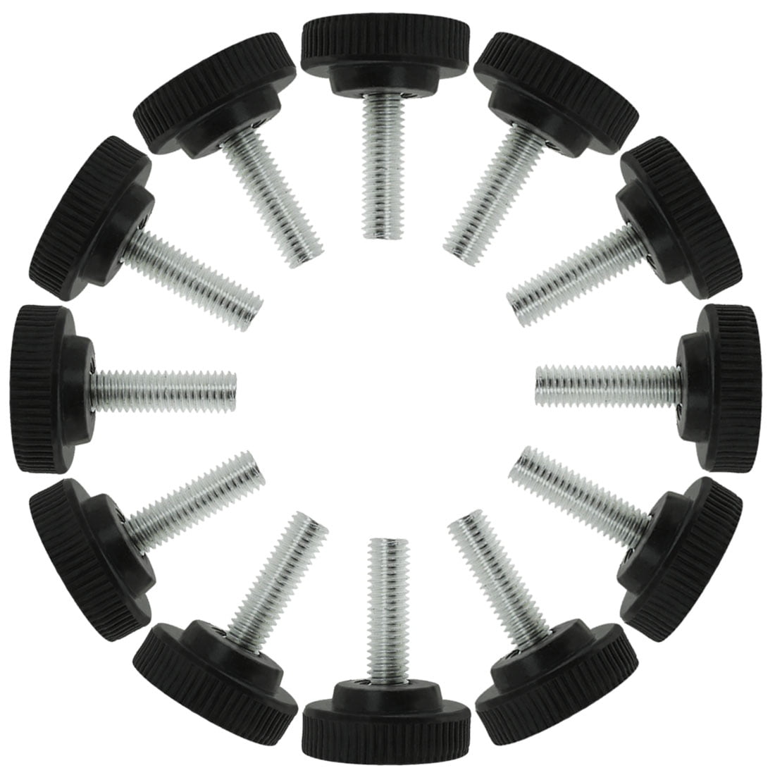 12pcs M8 x 25 x 30mm Screw on Furniture Glide Leveling Feet Adjustable