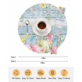 thumbnail image 6 of 13 Inch Round Placemats Set of 6, Easter Eggs Non Slip Heat Insulation PP Table Mats, Spring Daisy Eucalyptus Leaves Light Blue Wood Washable Place Mats for Kitchen Dining Party Table Decor, 6 of 7