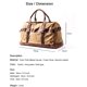 thumbnail image 3 of Bolso de equipaje Vintage de lona encerada para hombre, bolsos de viaje de cuero genuino para hombre, bolsos de lona grandes, bolso de fin de semana de viaje durante la noche, 3 of 4