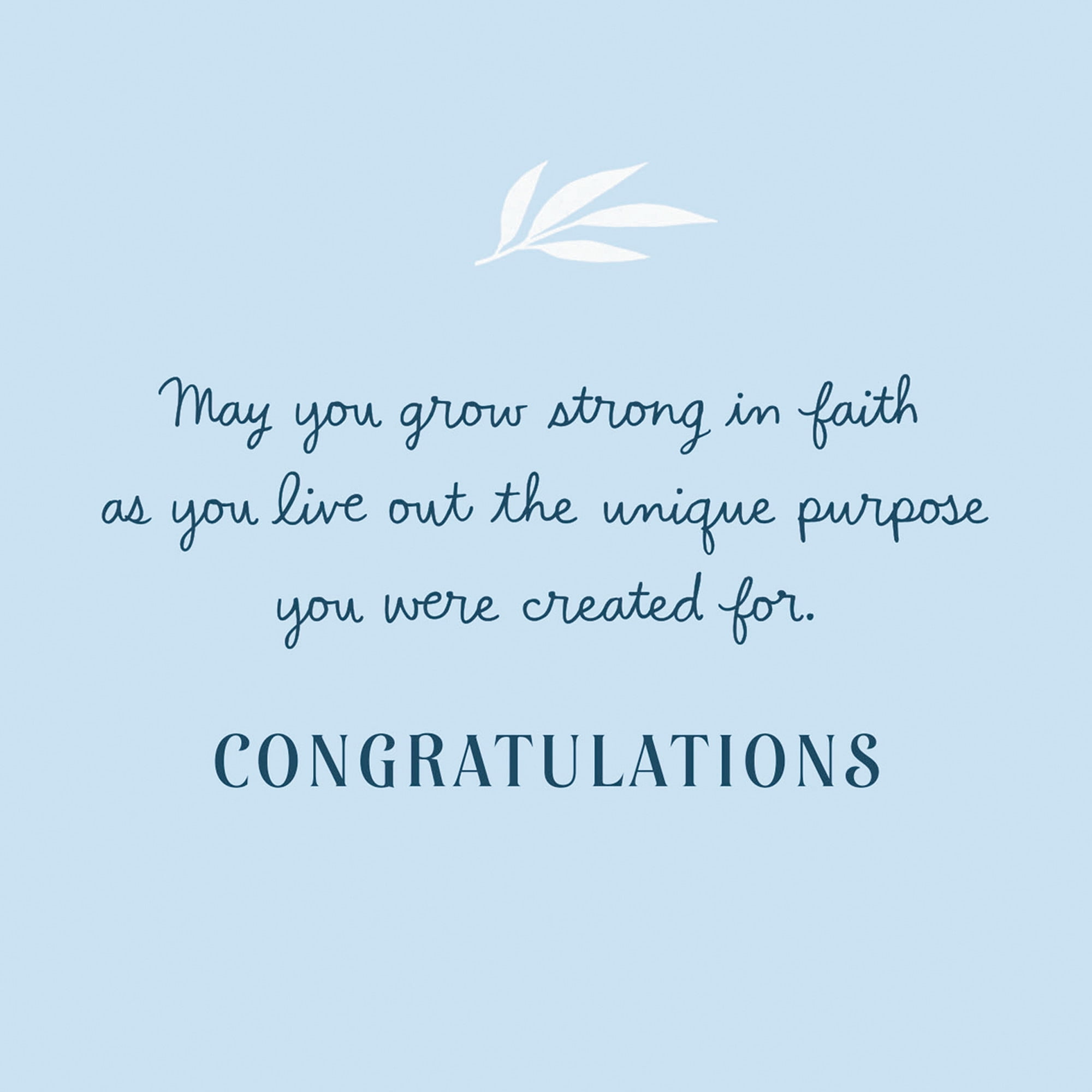 DaySpring Religious Confirmation Card (May You Grow Strong in Faith)