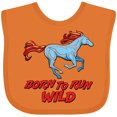 thumbnail image 3 of Inktastic Born to Run Wild- Galloping Horse Boys or Girls Baby Bib, 3 of 4