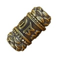thumbnail image 6 of hengtong 5xBrass Buddha Sutra Pendant Golden Fittings Bracelets Knitting Cylinder Charm, 6 of 9
