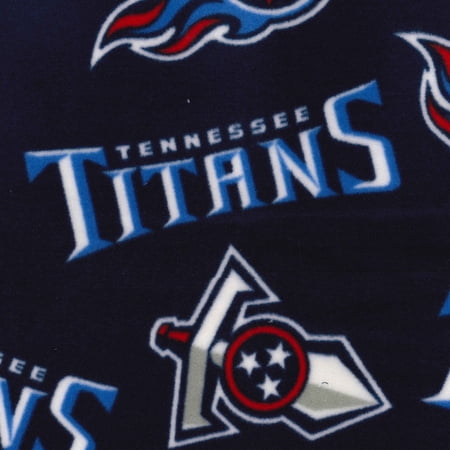 NFL Tennessee Titans 58 100% Polyester Fleece Sports Logo Fabric By the Yard Blue NFL Tennessee Titans 58 100% Polyester Fleece Sports Logo Fabric By the Yard Blue