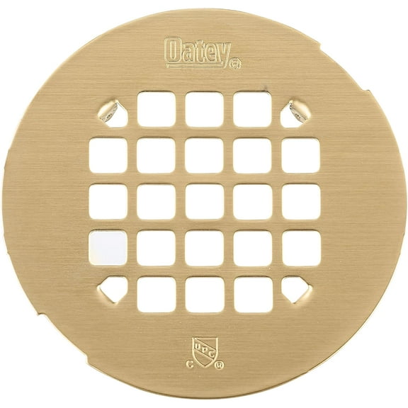 Osmanthus 42360 Universal 4-1/4 in. Snap-Tite Round Shower Strainer in Brushed Gold