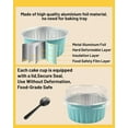 thumbnail image 2 of Aluminium Foil Cake Cups with Lids Muffin Tins, Mini Cake Pans, Mini Bread Moulds with Lids, Disposable Baking Cups with Lids - 30 Pack of 5 oz Round Aluminium Foil Cake Baking Cups-blue, 2 of 11