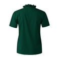 thumbnail image 5 of TKLPEHG Womens Tops Trendy V Neck Ruffles Elegant Shirts Short Sleeve T Shirts Casual Lightweight Summer Solid Color Going Out Tops Loose Blouse(Army Green,M), 5 of 6