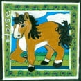 thumbnail image 2 of L. Choate 12x12 Black Ornate Wood Framed with Double Matting Museum Art Print Titled - Whimsical Horse, 2 of 4