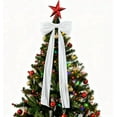 thumbnail image 4 of Tree Toppers Christmas Decorations Oversized Festive Bow Decorative Ribbon for Christmas Wreaths, Mantelpieces, Holiday Party Decorations Christmas Party Decorations, 4 of 5