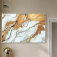 thumbnail image 3 of Gold Marble Boho Neutral Abstract Canvas Wall Art by Art Remedy, Silver Floater Frame, 54"x36", 3 of 7