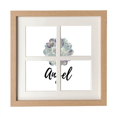 thumbnail image 1 of Cadre de Fleurs Artistique Gris Mural Ou de Table avec 4 Ouvertures pour Photos, 1 of 3