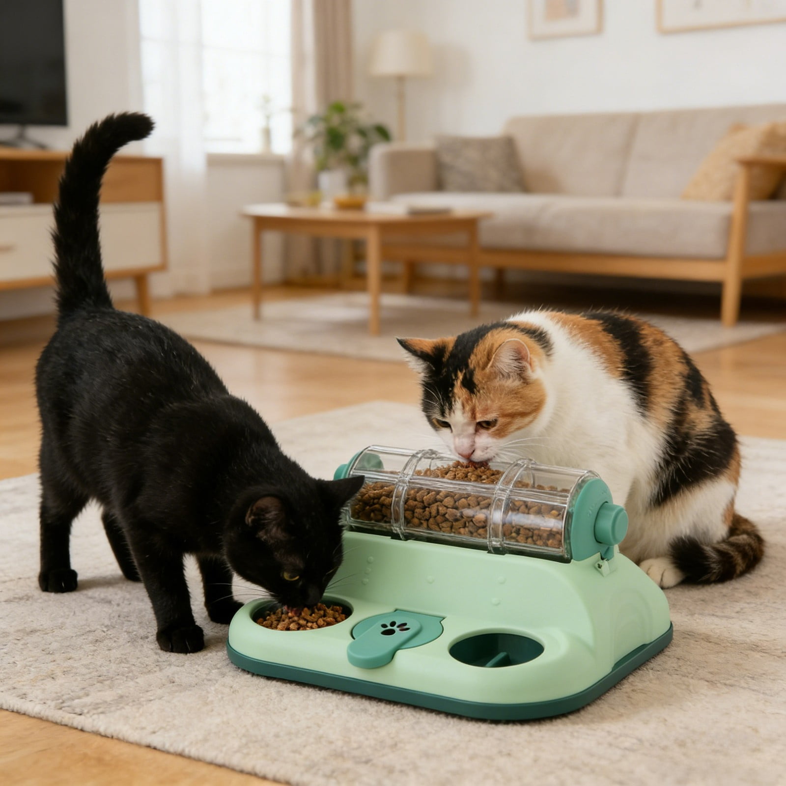 Interactive Pet Slow Feeder Puzzle Toy Device for Cats and Dogs to Boredom and Eating