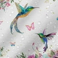 thumbnail image 4 of Watercolor Flower Hummingbird Shower Curtain for Bathroom Pink Wildflower Polyester Fabric Botanical Shower Curtain with Hooks,Spring Bathroom Decor 72x72 Inches, 4 of 6