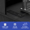 thumbnail image 4 of Uforic 47" Farmhouse Coffee Bar Cabinet, Buffet Sideboard with Power Outlets, Wine Glass Rack, Black Oak, 4 of 8