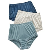 Women's Vanity Fair 13011 Perfectly Yours Lace Nouveau Brief Panty - 3 Pack (Stillwater/Blue/Fawn 12)