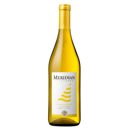 Meridian Vineyards Chardonnay California White Wine, 750 ml Bottle, 13% ABV