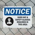 thumbnail image 5 of (2 Pack) Hard Hat Safety Glasses Required In Area OSHA Notice Sign 14 Inch X 10 Inch Indoor / Outdoor Rust-Free Aluminum Metal Signs for Workplace, Workshop, and Construction Site, Made, 5 of 8
