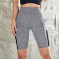 thumbnail image 3 of Womens Biker Shorts with Side Pockets Workout Athletic Running Yoga 12" Bike Shorts, 3 of 4