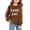 1#Brown, variant on Byoo Toddler Girls Football Glitter Print Sweatshirt Sports Casual Crewneck Pullover Top