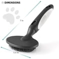 thumbnail image 5 of Poodle Pet Round Soft Bristle Hair Brush Pet Grooming Tool for Dogs & Cats (Black), 5 of 8