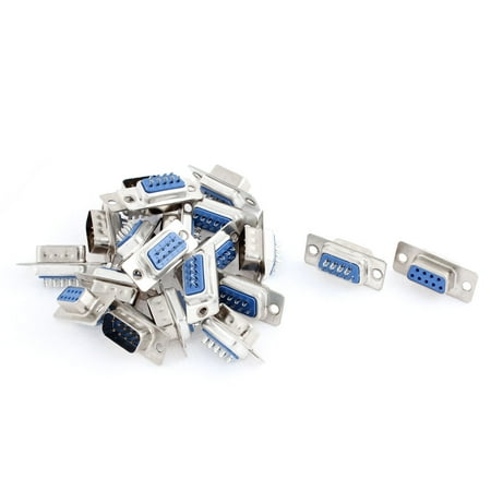 Serial Connector Pins - Unique Bargains 20 Pcs RS232 9 Pin Serial Male and Female DB Connector Soldering Plug