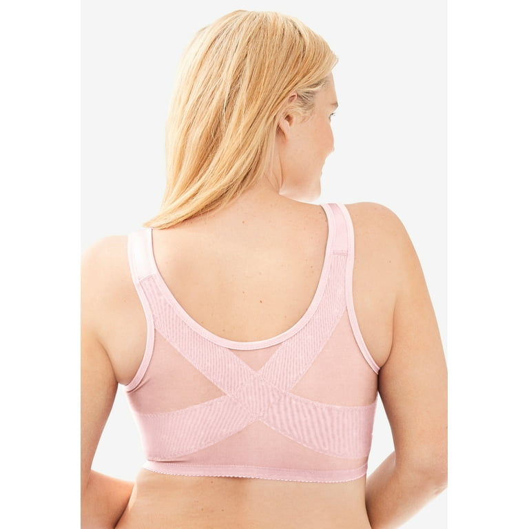 Plus Size Women's Easy Enhancer® Front-Close Wireless Bra by Comfort Choice  in Black (Size 52 C)