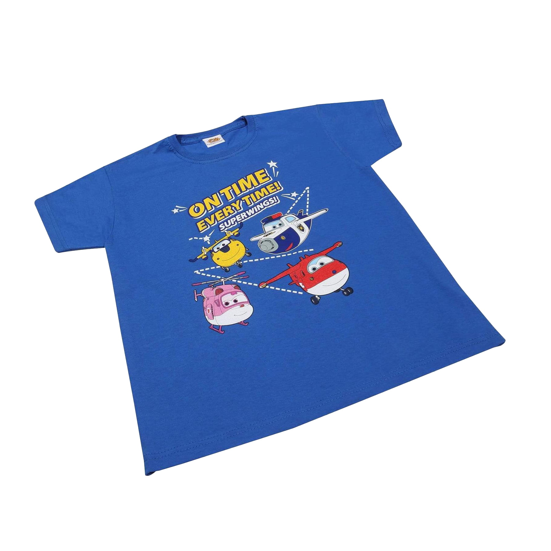 Boys Super Wings T-shirt Kids New 100% Cotton Tee Top Blue Ages 2 3 4 5 6 Years 