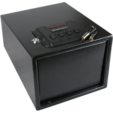 Gun Safe with Digital Lock and Manual Override Keys- 1.2 mm Thick Walls, 1.5 mm Thick Spring Loaded Door by Stalwart