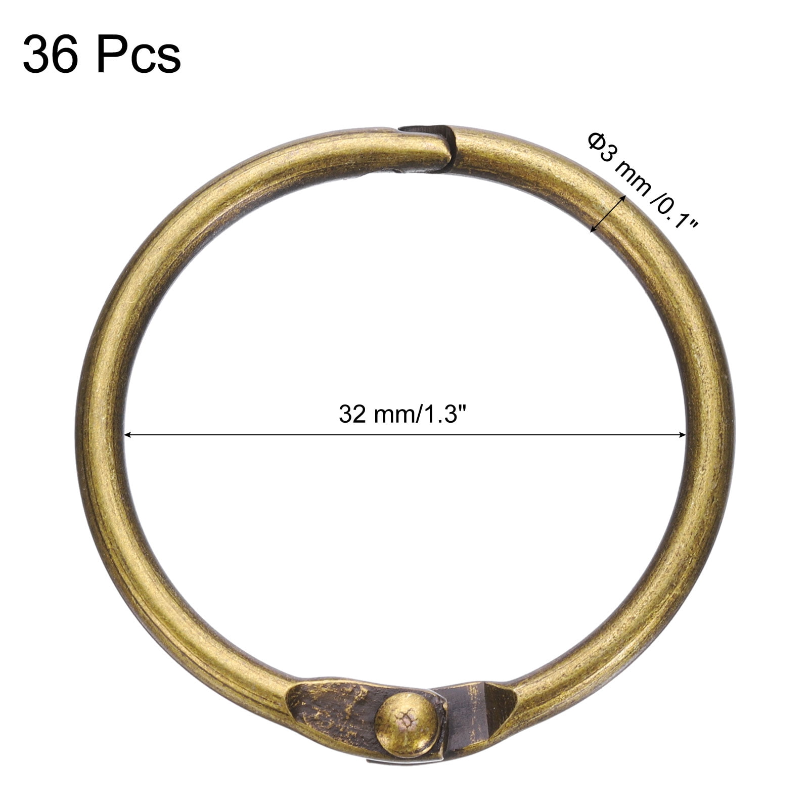 Unique Bargains Shower Curtain Rings Iron Round Snap Hooks Glide for Curtain Rods Bronze