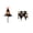 A001- Style A, variant on Halloween Pet Halloween Costume, Adjustable Pumpkin Spider Print 2 Piece Set, 1 Witch Hat 1 Bandana, for Small Dogs Cats Halloween Trick or Treat Party Holiday Decoration