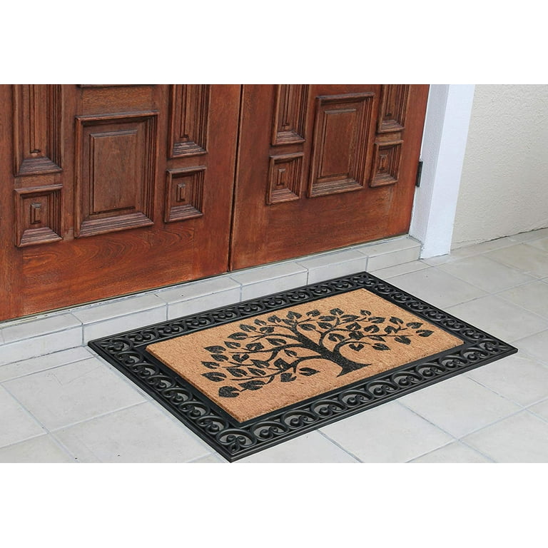 Tree of Life Double Door Mat Non Slip Patio Doormat Welcome Front