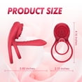 thumbnail image 6 of 10 Vibrations Mode APP Remote Control Penis Ring Clitoris Vibrator,Obgado Vibrating Penis Ring with Rose Vibrator,Couples Adult Sex Toys for Men(Rose Red), 6 of 9