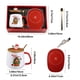 thumbnail image 3 of Taza de café navideña de cerámica con tapa y calentador | Vaso térmico con almohadilla calefactora USB | Set de bebidas navideñas para el hogar o la oficina, 3 of 6