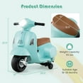 thumbnail image 6 of Licensed Vespa Kids Motorcycle by OLAKIDS, 6V Battery Powered Motorbike for Toddlers with Training Wheels, Horn, LED Lights, Electric Ride on Toys for Boys Girls Aged 18-36 Months, 6 of 9
