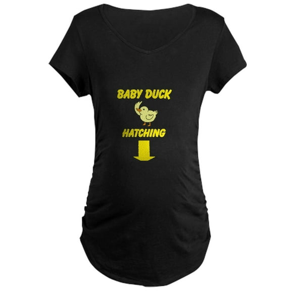 CafePress - Baby Duck Image Maternity T Shirt - Maternity Dark T-Shirt