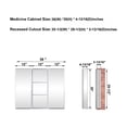 thumbnail image 3 of ANGELES HOME 36 x 30 in. Aluminum Bathroom Medicine Cabinet with Copper-Free Beveled Mirror Door and Open Shelf Storage, 3 of 15