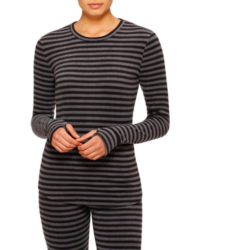 ClimateRight by Cuddl Duds Women's and Women's Plus Stretch Fleece Warm Long Underwear Top