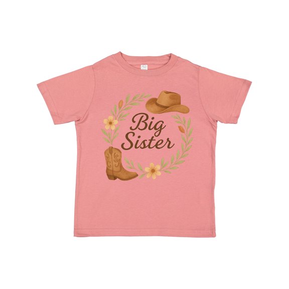 Inktastic Big Sister Cowgirl Boys or Girls Toddler T-Shirt