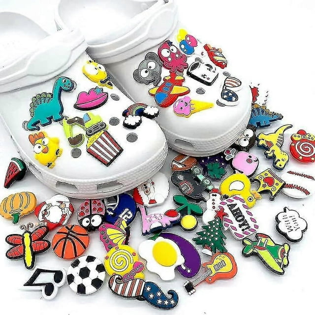 Lof Of 30 50 100pc Random Shoe Charms For Clog Shoes Decorations Wristband Bracelet Party Favors