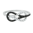 thumbnail image 4 of Dazzlingrock Collection 0.35 CT Round Black, White Diamond Ring for Women, Sterling Silver, Size 9.5, 4 of 4