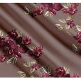 thumbnail image 3 of Soimoi Orange Cotton Cambric Fabric Stripe & Chocolate Cosmos Floral Fabric Prints By Yard 42 Inch Wide, 3 of 7