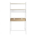 thumbnail image 4 of 36" Metal & Wood Ladder Desk - White and Coastal Oak, 4 of 8