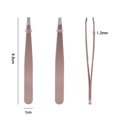 thumbnail image 4 of Pinzas de acero inoxidable para cejas, pinzas para depilar, pinzas para recortar cejas, herramienta de maquillaje y belleza para reparar cejas, 4 of 4