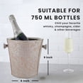 thumbnail image 4 of Sol Living Champagne Bucket - Double Wall Insulated Stainless Steel - Wine & Champagne Holder - Portable Chiller Bin for Bars, Parties, Commercial Use - Pink Leather, 3.6 Qt, 4 of 9