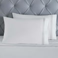 thumbnail image 5 of Superior Brandon Embroidered Cotton Bed Sheet Set, California King, White/Silver, 5 of 10